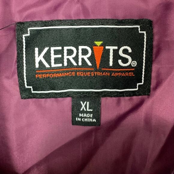 Kerrits Kids Winter Whinnies Quilted Vest Raisin Purple Polyester Puffy Size XL - Picture 4 of 12